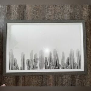 Gray Cactus Wall Art decor